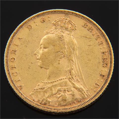 Goldmünze - 1 Pfund Victoria Jubilee Coinage Sovereign